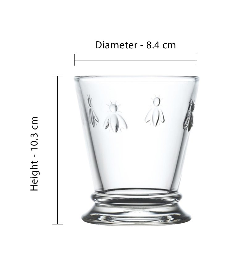 La Rochere Napoleon Bee Tumbler Set of 6 – La Rochere Bee Glassware Sets – Fancy Glassware Drinking Glasses (9 oz)