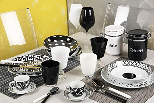 Excelsa Happy Color Pack 2 White Glasses, 300ml Drinking Glasses, Dishwasher Safe