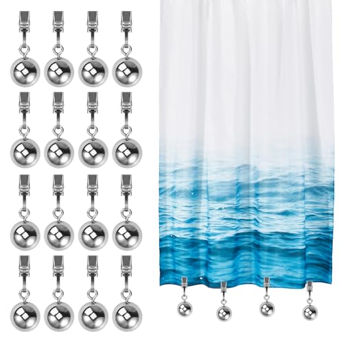 16 Pack Outdoor Curtain Weights Wind-Resistant Tablecloth & Flag Clips