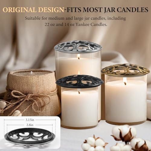 Elegant Candle Topper for Even Burn - Reusable Zinc Alloy Cover