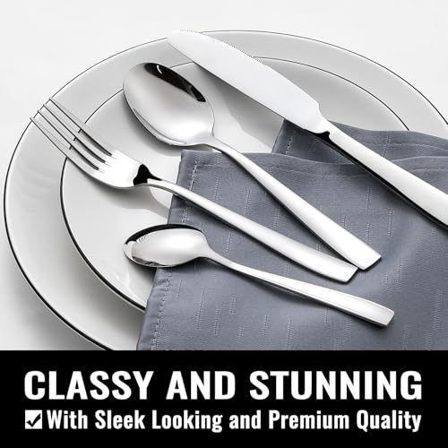 48-Piece Stainless Steel Flatware Set for 8 with Steak Knives