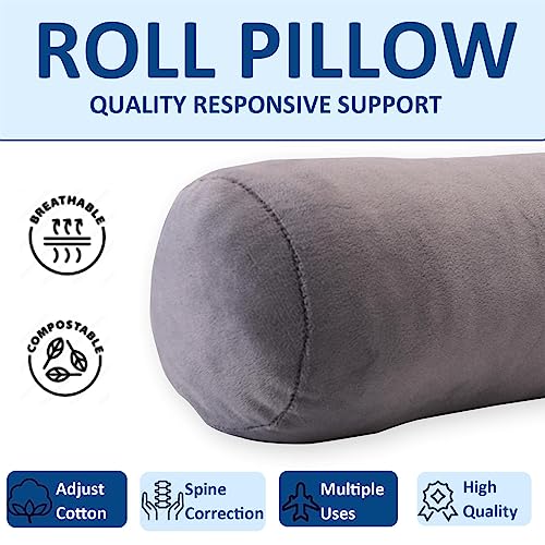 Cervical Neck Roll Pillow - Cotton Bolster for Support & Comfort
