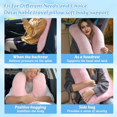 Ergonomic Travel Pillow for Kids & Adults – Gray Neck Support