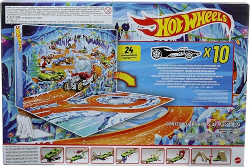 Hot Wheels 2026 Advent Calendar Toy Cars & Winter Playset