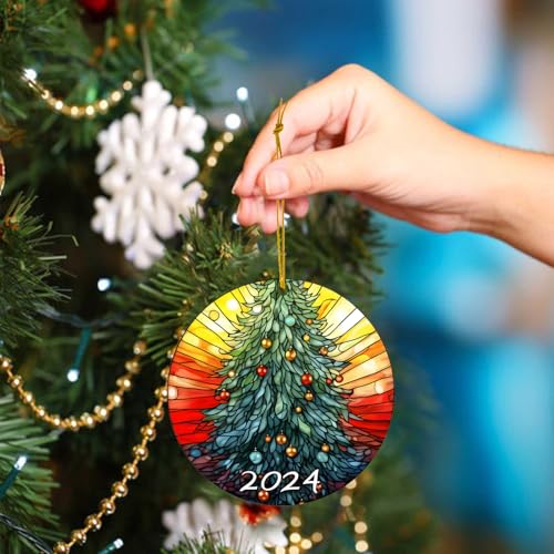 VERLIAN Christmas Tree 2024 Hanging Ornament - Tree 1, Acrylic, 3.15 Inch, Festive Holiday Decor