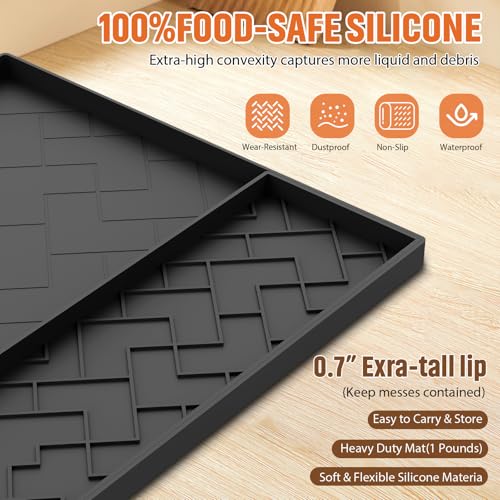 Large Silicone Countertop Protector Mat for Kitchen Appliances - 22.5 x 15 Inch