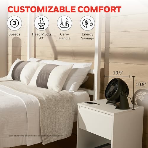 Honeywell TurboForce Air Circulator Tabletop Fan, 3-Speed Quiet Personal Fan