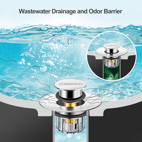 Pop-Up Bathtub Stopper and Hair Catcher - Stainless Steel Drain Protector