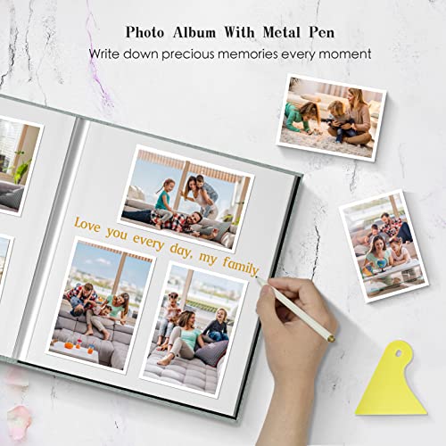 Large Self-Adhesive Photo Album Scrapbook - 40 Pages Linen Memory Book
