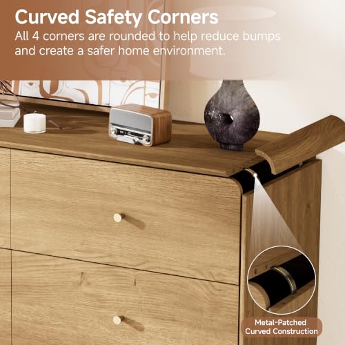 4-Piece Bedroom Furniture Set: 6-Drawer Dresser and 2 Nightstands