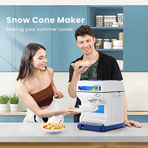 VIVOHOME Electric Ice Crusher Shaver 260 lbs/hr Commercial Snow Cone Machine Blue