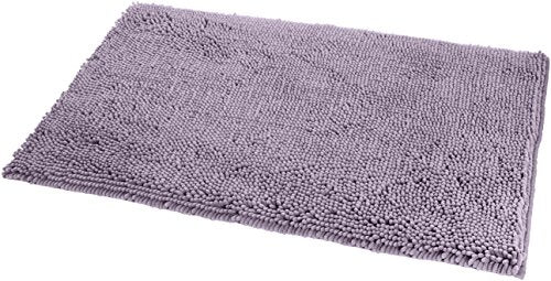 Non-Slip Microfiber Shag Bathroom Rug, Absorbent Plush Mat, 21" x 34"