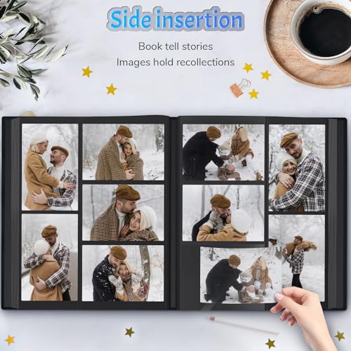Large 4x6 Photo Album, 600-Capacity Linen Hardcover Photo Book