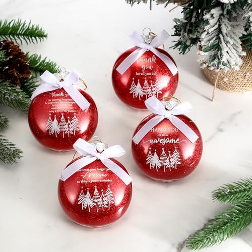 36 Pcs Christmas Ornaments Coworker Gift Glitter Balls Holiday Decorations