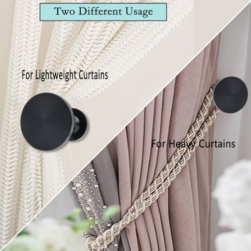 Zinc Alloy Curtain Tiebacks - 2 Pack Wall Mounted Decorative Hooks