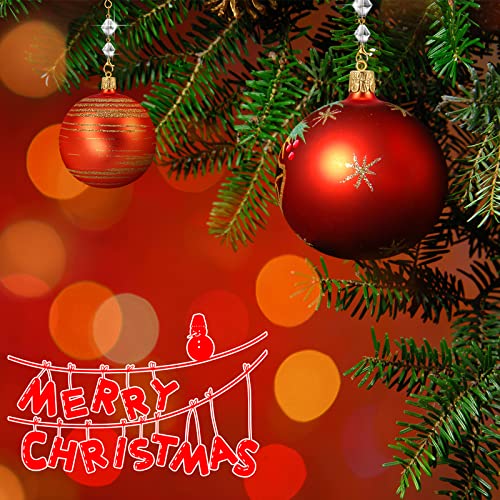 100 Pack Gold Crystal Christmas Ornament Hooks with Lobster Claws