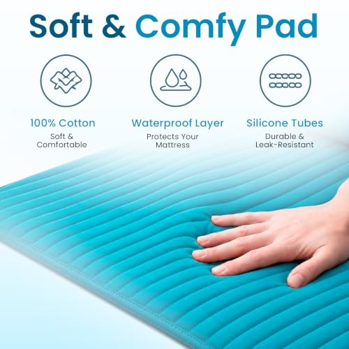 Cooling Mattress Pad for Twin Beds - 100% Cotton, Cools 7-12°F