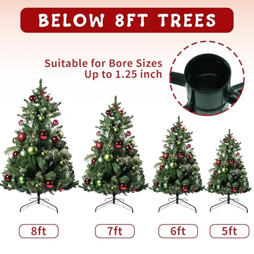 24-Inch Heavy Duty Folding Metal Christmas Tree Stand for 4-10ft Trees
