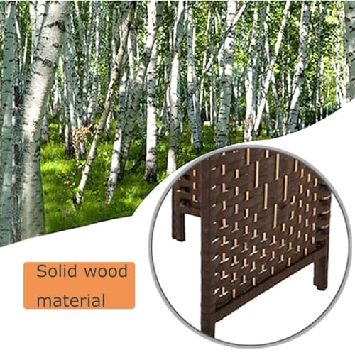 4-Panel Folding Room Divider with Shelves, 5.9ft Wooden Privacy Screen