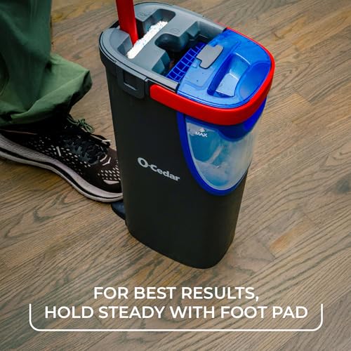 Dual Tank Flat Mop System with Washable Microfiber Pad for Hardwood & Tile