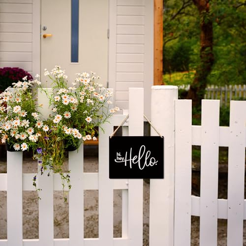 Rustic Wooden Welcome Sign for Front Door - 10x8 Inch Hanging Wall Decor