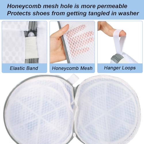 2-Pack Honeycomb Mesh Laundry Bag for Sneakers and Delicates