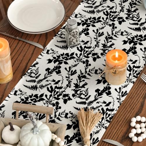 Artoid Mode 210 GSM Black 13x72 Inch Fall Table Runner Home Decor