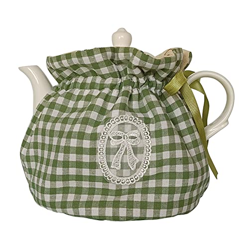 Vintage Floral Teapot Cozy with Insulation Pad - Cotton Tea Dust Cover