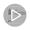 FerniTry Oak 4-Tier Narrow Corner Bathroom Storage Cabinet - Floor Toilet Paper Organizer