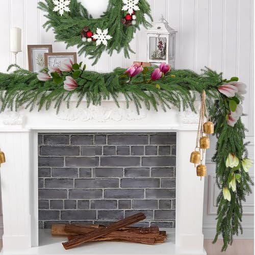 Cosybeau Magnolia Pink+Purple 8pcs Artificial Flower Stems for Christmas Decor