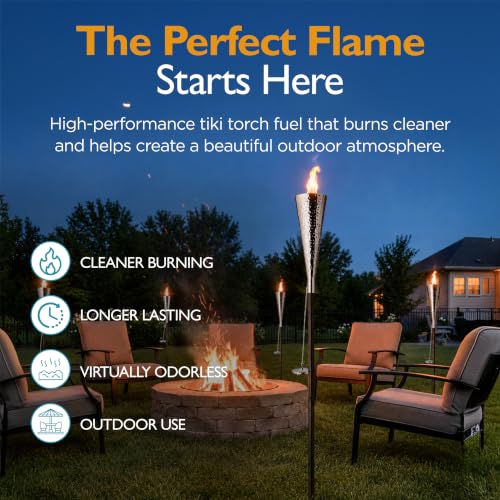 Citronella Tiki Torch Fuel & Low Smoke Lamp Oil - Clean Burn (1 Gallon, 2 Pack)