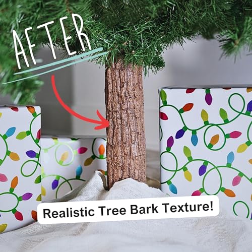 Realistic Wood Bark Wrap Cover for Artificial Christmas Tree Poles