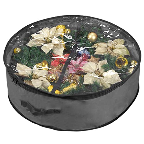 48-Inch Christmas Wreath Storage Bag Durable Oxford Container with Window