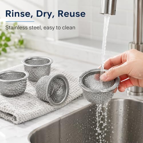 Zerodeko 10PCS Stainless Steel Cocktail Smoker Screen Filters - Reusable Mesh Strainers for Whiskey & Bar Drinks