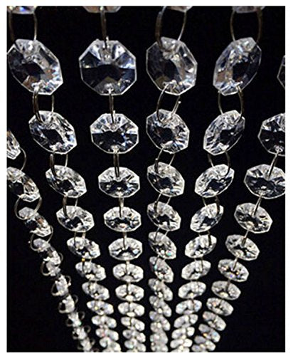 Clear Acrylic Crystal Garland Strands - 99FT Hanging Chandelier Bead Chain