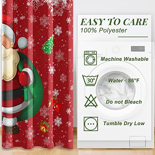 AWERT Santa Christmas Curtains 2 Panels 42x63in Blackout Grommets – Living Room Decor