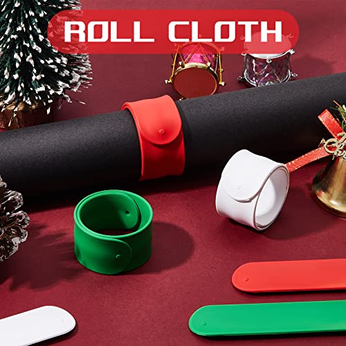 Silicone Wrapping Paper Roll Holder Slap Bands Set, 1x9 Inch Storage