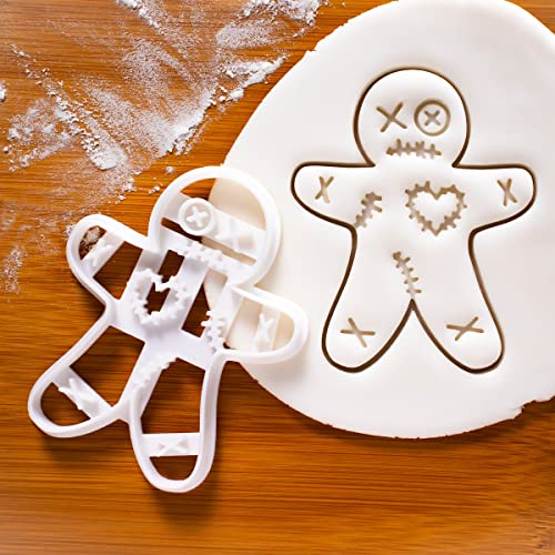 Bakerlogy Gingerbread Man Cookie Cutters Set - 4 Decorative Baking Tools