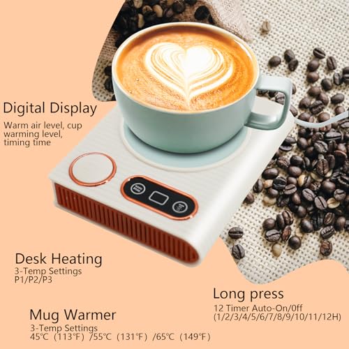 2-in-1 Coffee Mug Warmer and Candle Warmer with Auto Shut-Off - 100W Desk Heater