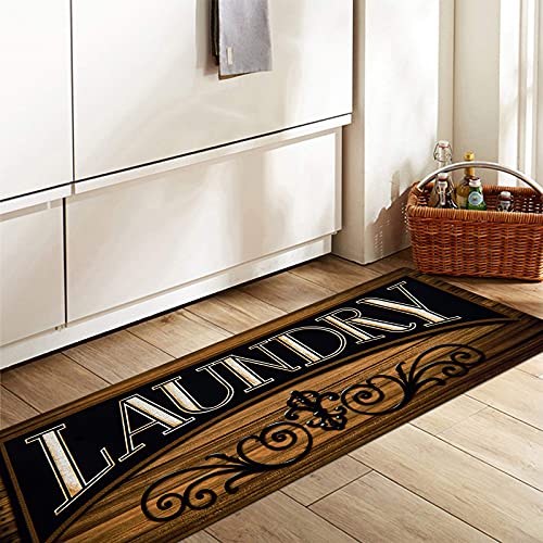 20"x60" Laundry Room Runner Rug, Non-Slip Waterproof Cushioned Kitchen Mat