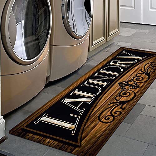 20"x60" Laundry Room Runner Rug, Non-Slip Waterproof Cushioned Kitchen Mat
