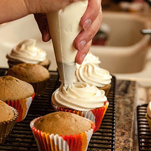 16 Inch Disposable Piping Bags 100 Pack - Extra Thick Non-Slip Pastry Bags