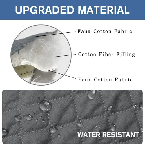 Water Resistant Recliner Cover with Pockets - Dark Gray