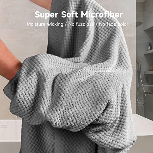 Umisleep Extra Large Microfiber Hair Towel - Ultra Absorbent, Grey