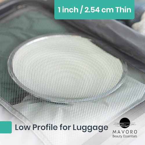 Mavoro 9-Inch 10X Magnifying Makeup Mirror with Suction Cups - Portable