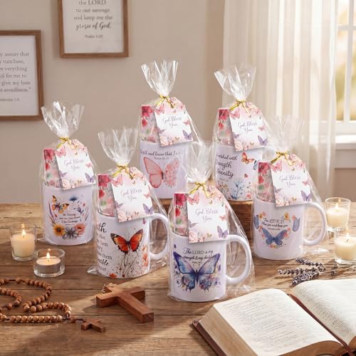 Christian Gifts Bulk Set for Women - Religious Appreciation Gifts with Mug, Hand Care & Faith Accessories