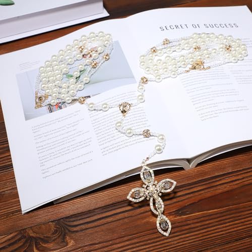 Wedding Lasso for Ceremony with Pearls and Unity Cross