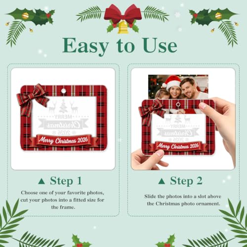 Whatsign 2026 Personalized Family Photo Ornament Christmas Decor - Family-1