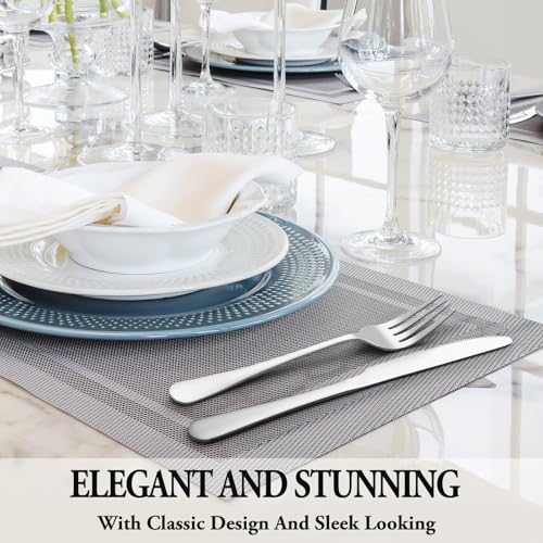 24-Piece Stainless Steel Flatware Set with Steak Knives - Service for 4
