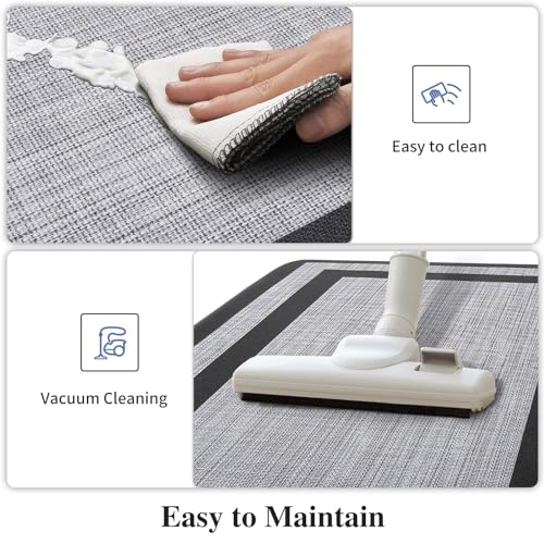 Anti-Fatigue Kitchen Mat Set of 2 - Cushioned Non-Slip Standing Floor Rugs